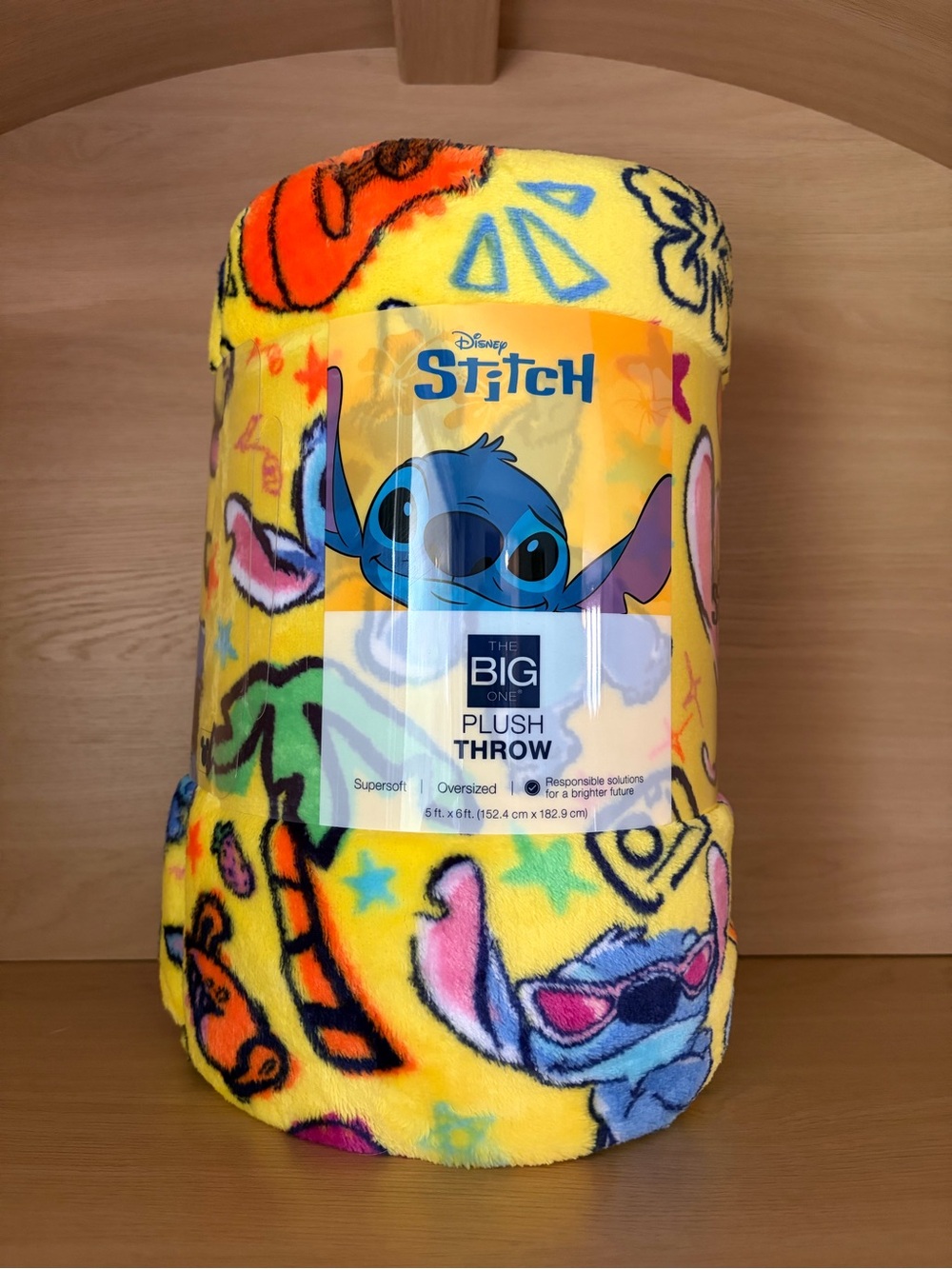 ✨$15✨NWT•Disney Stitch Supersoft Oversized Plush Throw Blanket | 5’x6’